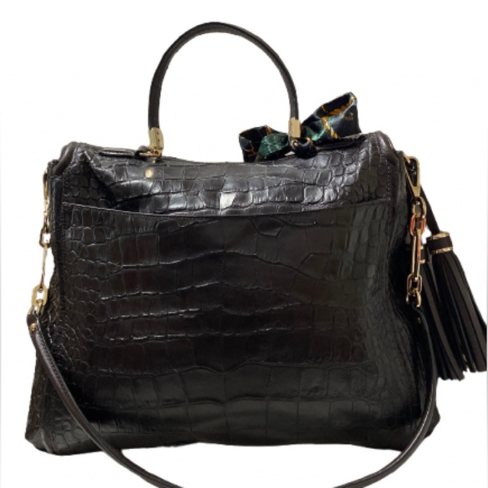 Coach Madison embossed crocodile, Like new, with care card (dark brown) - Picture 3 of 7